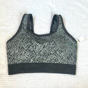 NWT Offline by Aerie Grey Patterned Recharge Sport Bra - Size XL